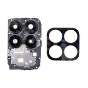 Стекло камеры для Huawei Honor X8a 4G (CRT-LX1) в сборе с рамкой Черный