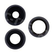 Стекло камеры для iPhone 15 Pro (комплект 3 шт.) Черный