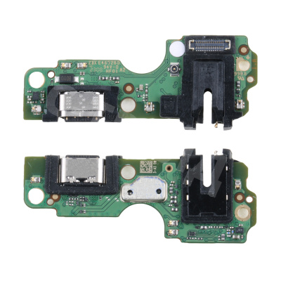 Шлейф для Tecno Spark 10 4G (KI5q) плата на системный разъем/разъем гарнитуры/микрофон - Премиум