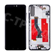 Дисплей для Huawei P20 Pro (CLT-L29) модуль с рамкой Черный - (OLED)
