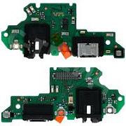 Шлейф для Huawei P Smart Z/Honor 9X/9X Premium (STK-LX1/STK-L21) плата на системный разъем/разъем гарнитуры - Премиум