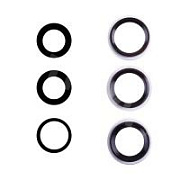 Стекло камеры для iPhone 17 Pro/17 Pro Max (комплект 3 шт.) Серебро