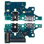 Шлейф для Samsung Galaxy A71 (A715F) плата системный разъем/разъем гарнитуры/микрофон - Премиум