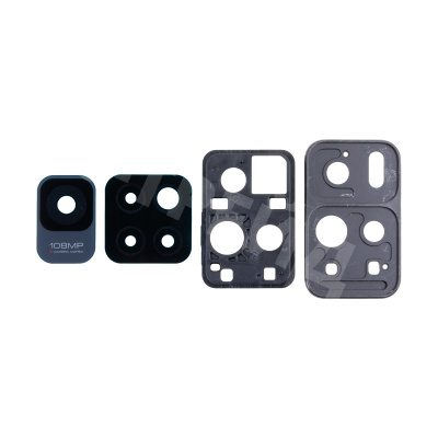 Стекло камеры для Xiaomi Redmi Note 11 Pro+ 5G (21091116UG) в сборе с рамкой Черный