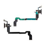 Шлейф для iPhone X (A1865/A1901) на системный разъем/микрофон Черный - Премиум