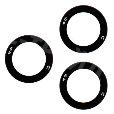 Стекло камеры для Samsung Galaxy S21/S21+ (G991B/G996B) (комплект 3 шт.) Черный