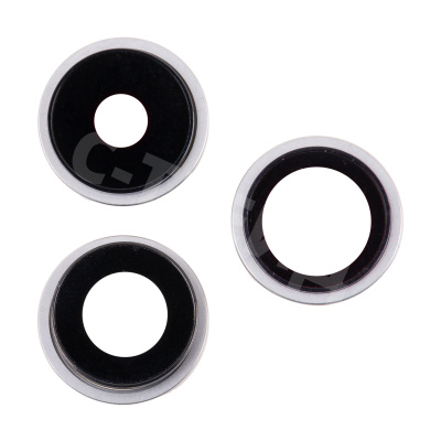 Стекло камеры для iPhone 15 Pro (комплект 3 шт.) Серый