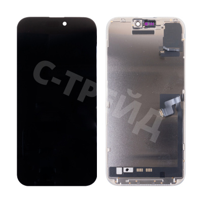 Дисплей для iPhone 16 Pro Max (A3296) в сборе с тачскрином Черный - OR (SP) (с верификацией “Новая запчасть”)