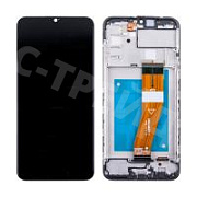 Дисплей для Samsung Galaxy A02s (A025F) модуль с рамкой Черный - OR Ref. (SP) (GH81-20118A)