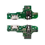 Шлейф для Samsung Galaxy A20s (A207F) плата системный разъем/разъем гарнитуры/микрофон - Премиум