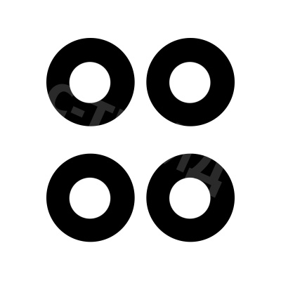 Стекло камеры для Huawei Honor X8 4G (TFY-LX1) (комплект 4 шт.) Черный