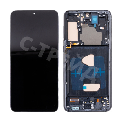 Дисплей для Samsung Galaxy S21+ (G996B) модуль с рамкой Черный - (In-Cell)