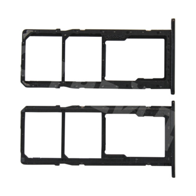 Держатель SIM для Samsung Galaxy A01/M01F (A015F/M015F) Черный