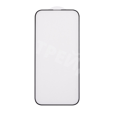 Защитное стекло "Матовое" для iPhone 14 Pro Черный (Закалённое, полное покрытие)
