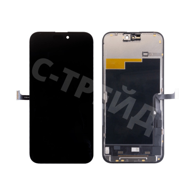 Дисплей для iPhone 15 Pro Max (A3106) в сборе с тачскрином Черный - (In-Cell, Full HD, 120 Гц) (с верификацией = с привязкой без ошибки)