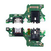 Шлейф для Huawei P40 Lite E (ART-L29) плата на системный разъем/разъем гарнитуры/микрофон - Премиум
