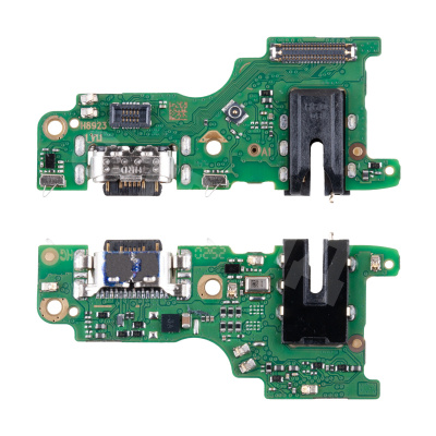 Шлейф для Tecno Spark 40 Pro (KM6) плата на системный разъем/разъем гарнитуры/микрофон - Премиум