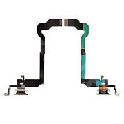 Шлейф для iPhone X (A1865/A1901) на системный разъем/микрофон Черный