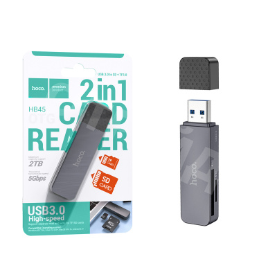 Карт-ридер Hoco HB45 (USB 3.0) Черный