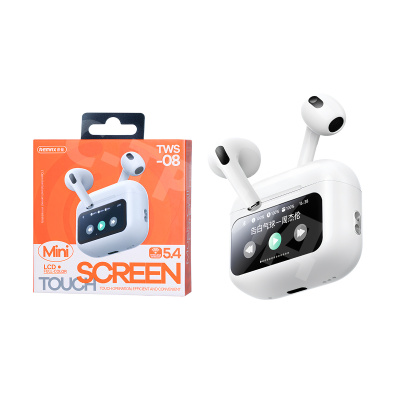 Беспроводные наушники Bluetooth Remax TWS-08 (TWS, вкладыши, с дисплеем) Белый
