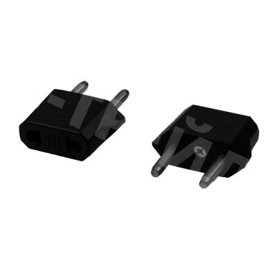 Сетевой адаптер с CN/US вилки на евровилку (тех.упак.) Черный