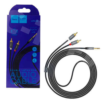 Кабель AUX "3,5 мм" Jack - RCA Hoco UPA-10 Серебро