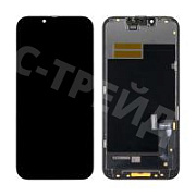 Дисплей для iPhone 13 (A2635) в сборе с тачскрином Черный - (Hard OLED) (площадка под IC)