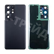 Задняя крышка для Samsung Galaxy S21 Ultra (G998B) Черный - Премиум