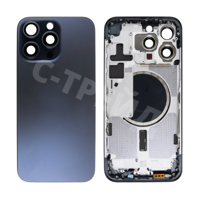 Корпус для iPhone 15 Pro Max (A3106) (1 Sim) Синий - Премиум