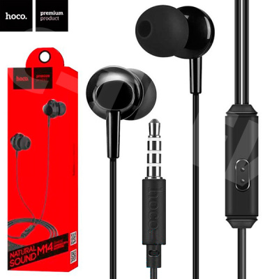 Гарнитура "3,5 мм" Jack Hoco M14 (вакуумные) Черный