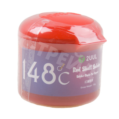 Паста паяльная 2UUL Red Skull RS148 (50 г, низкотемпературная 148°C, бессвинцовая)