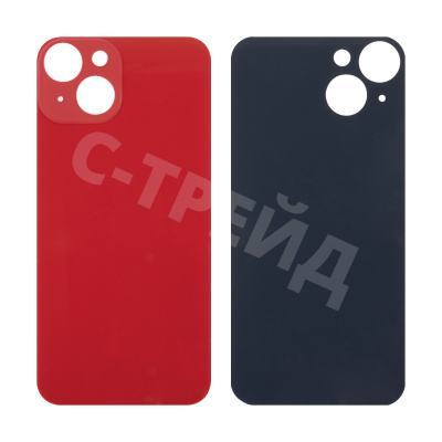 Задняя крышка для iPhone 14 (A2883) Красный (стекло, широкий вырез под камеру, логотип)