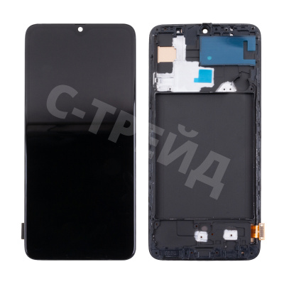 Дисплей для Samsung Galaxy A70 (A705F) модуль с рамкой Черный - (In-Cell)