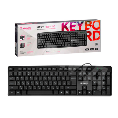 Клавиатура проводная Defender Next HB-440 Черный