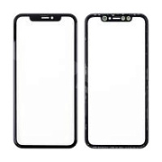 Стекло для переклейки iPhone Xr с OCA пленкой + рамка Черный - OR (Mitsubishi)