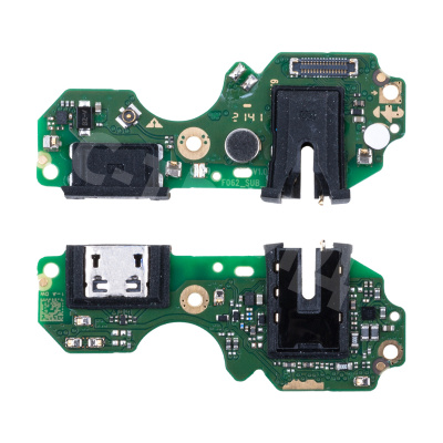 Шлейф для Tecno Spark 8C (KG5n) плата на системный разъем/разъем гарнитуры/микрофон - Премиум