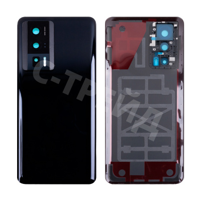 Задняя крышка для Xiaomi Poco F5 Pro (23013PC75G) Черный - Премиум