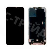 Дисплей для iPhone 12 Pro Max (A2411) в сборе с тачскрином Черный (Soft OLED, Full HD) (площадка под IC)