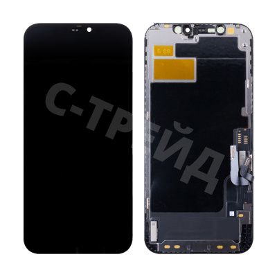 Дисплей для iPhone 12/12 Pro (A2403/A2407) в сборе с тачскрином Черный - (Hard OLED) Стандарт