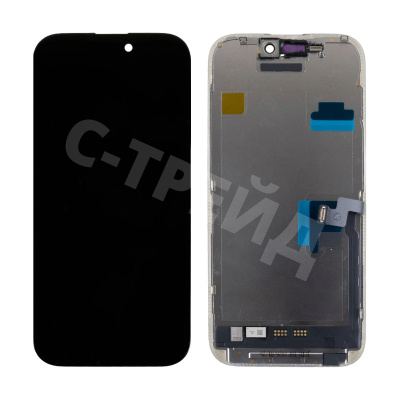 Дисплей для iPhone 16 Pro (A3293) в сборе с тачскрином Черный - JCID (Soft OLED, Full HD, 120 Гц) (с верификацией = с привязкой без ошибки)