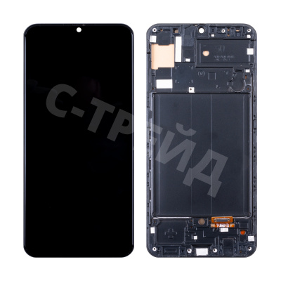 Дисплей для Samsung Galaxy A50 (A505F) модуль с рамкой Черный - (OLED)