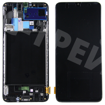 Дисплей для Samsung Galaxy A70 (A705F) модуль с рамкой Черный - OR (SP)