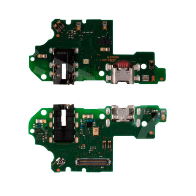 Шлейф для Huawei P Smart 2019 (POT-LX1) плата на системный разъем/разъем гарнитуры/микрофон - Премиум