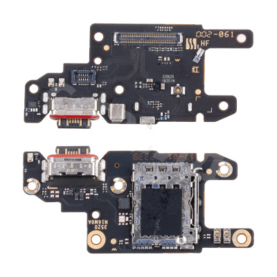 Шлейф для Xiaomi Redmi Note 13 Pro 5G (2312DRA50C/2312CRAD3C/2312DRA50G/2312DRA50I) плата на системный разъем/разъем SIM/микрофон - Премиум