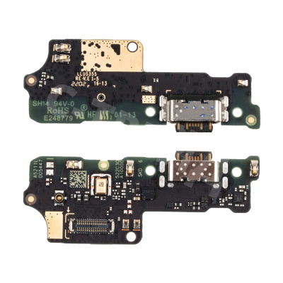 Шлейф для Xiaomi Redmi 10C (220333QNY) плата системный разъем/микрофон - Премиум