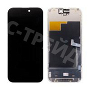 Дисплей для iPhone 15 Pro (A3102) в сборе с тачскрином Черный - JCID (Soft OLED, Full HD, 120 Гц) (с верификацией = с привязкой без ошибки)