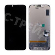 Дисплей для iPhone 14 (A2883) в сборе с тачскрином Черный - DD (Soft OLED, Full HD) (площадка под IC)