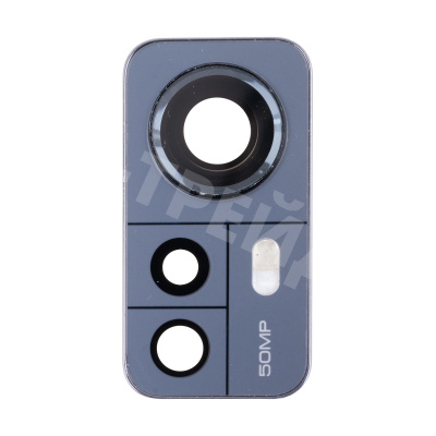 Стекло камеры для Xiaomi 12/12X (2201123G/2112123AG) в сборе с рамкой Серый