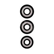 Стекло камеры для Tecno Spark 10 4G (KI5q) (комплект 3 шт.) Черный