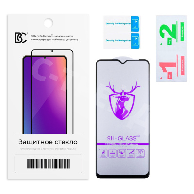 Защитное стекло "Премиум" для Samsung Galaxy A03s (A037F) Черный (157 мм)